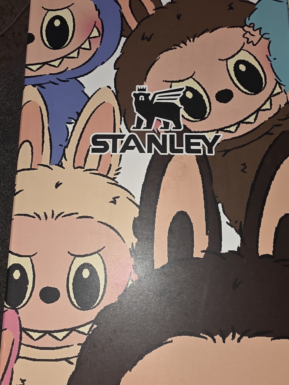Stanley Blue Tumbler with Cute Cartoon Bunny Characters
